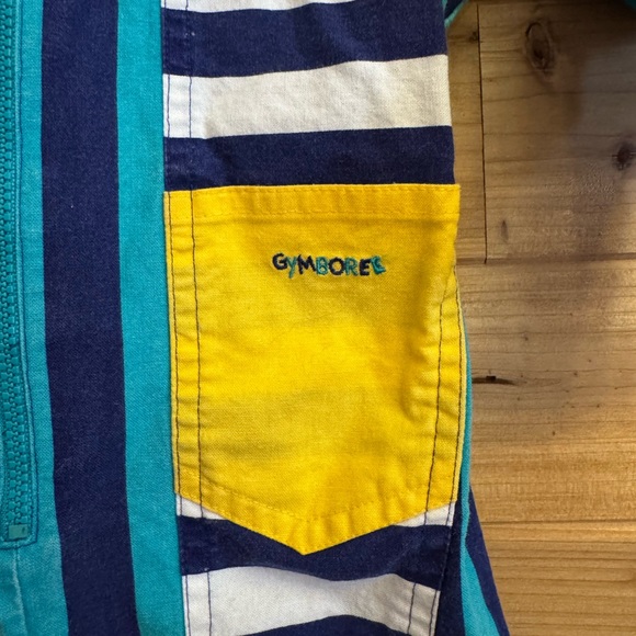 Vintage 90’s Gymboree Size XS/9-12 Months Retro Stripe Collared Jumpsuit - Picture 3 of 12